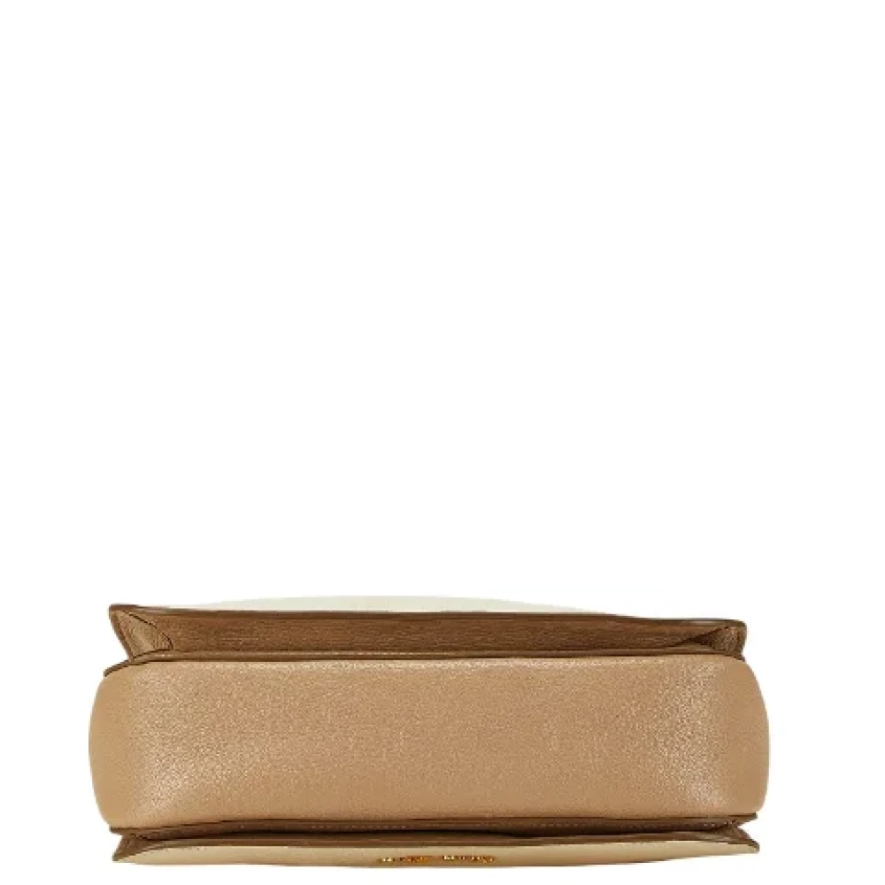 Miu Pre-owned Leather handbags Beige Dames