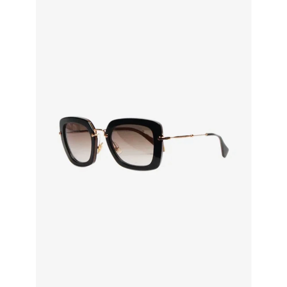 Miu Pre-owned Fabric sunglasses Black Dames