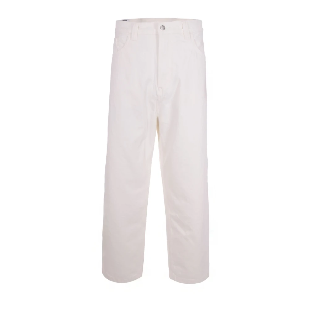 Carhartt Wip Men's White Straight Fit Jeans, Xs, Brandon Pant