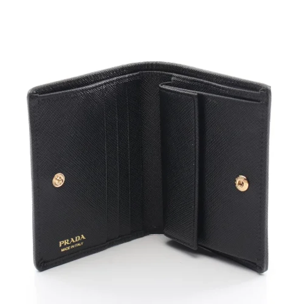 Prada Vintage Pre-owned Canvas wallets Black Dames