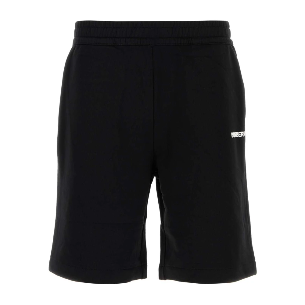 Burberry Men's Black Casual Shorts, L, Cotton Bermuda Shorts