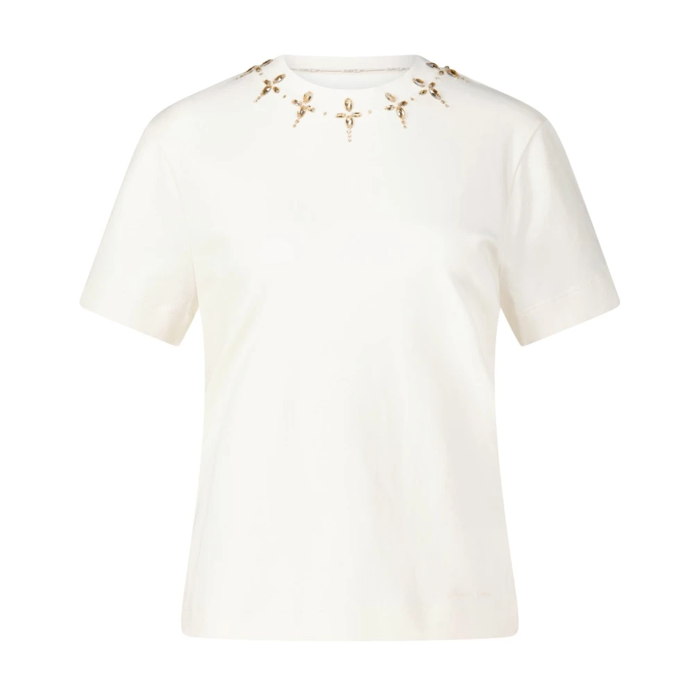 Marc Cain Stijlvol T-shirt met juweel details White Dames