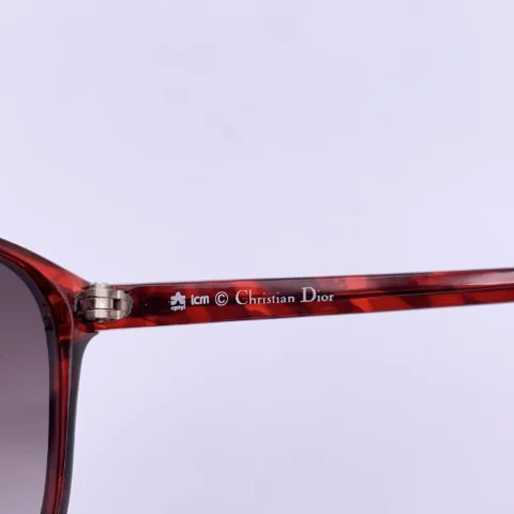 Dior Vintage Pre-owned Fabric sunglasses Red Dames