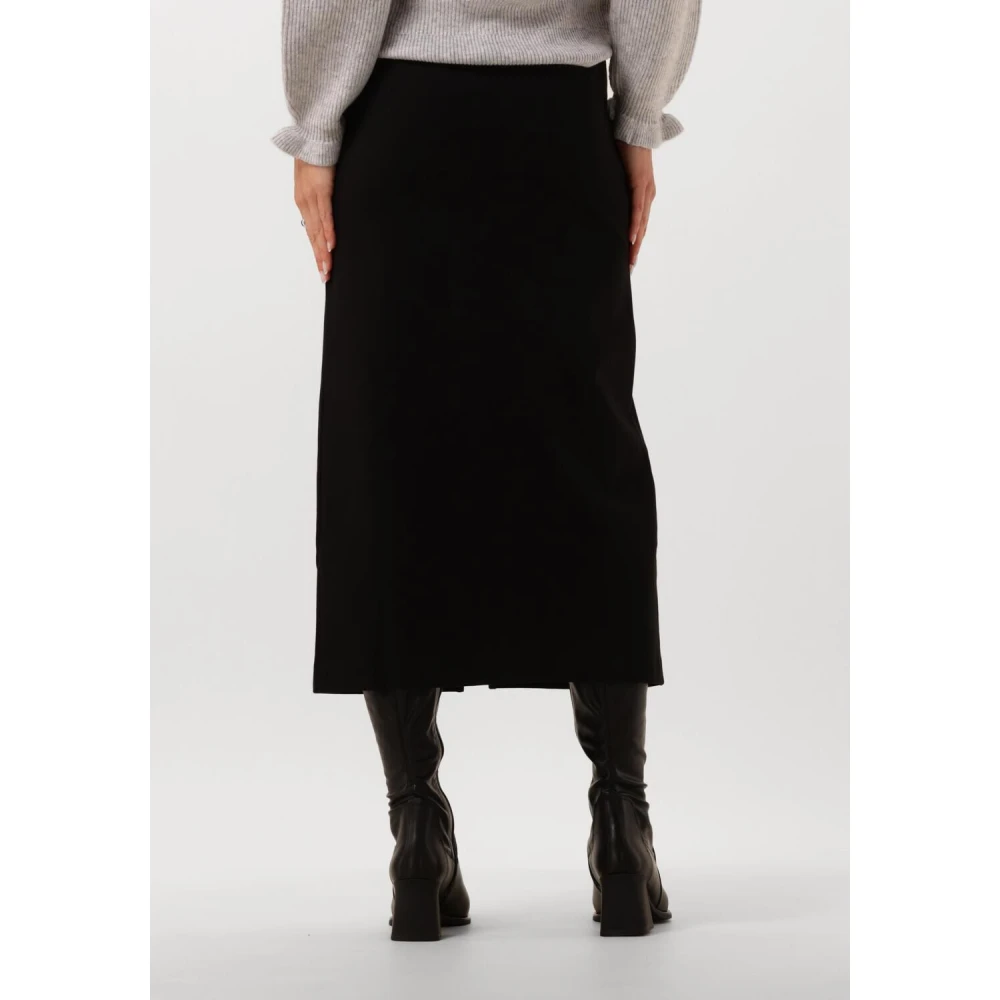 Minus Midi Rok Marcia Zwart Black Dames
