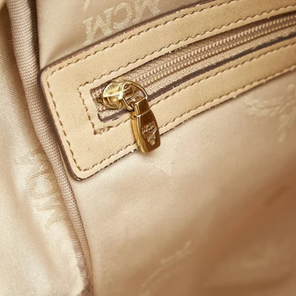 MCM Pre-owned Leather backpacks Beige Dames
