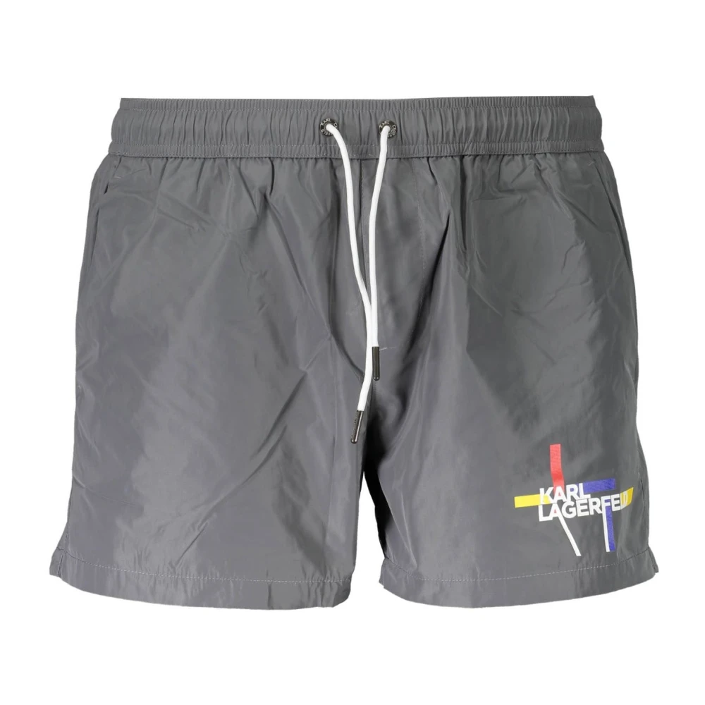 Karl Lagerfeld Men's Gray Beachwear Costume Bottom Part