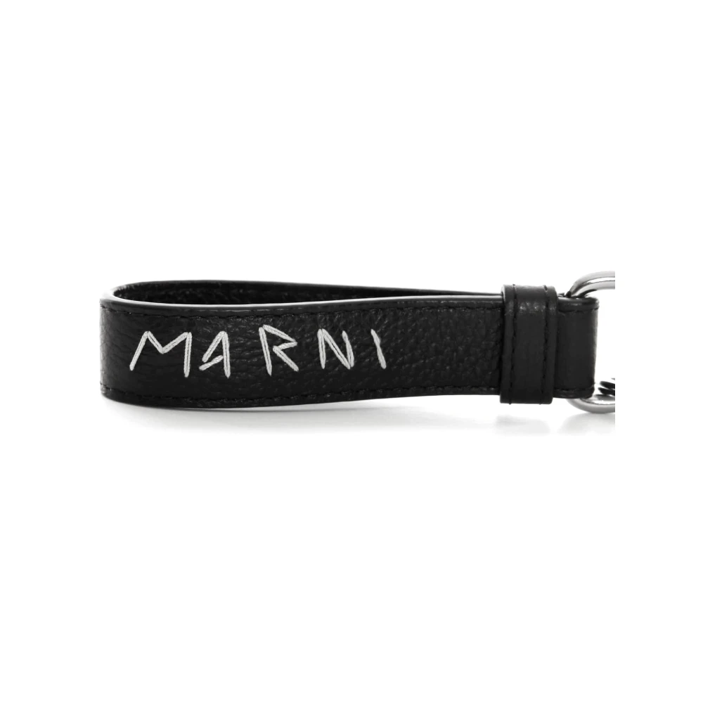 Marni Sleutelhanger met sleutelring en karabijnhaak Black Unisex