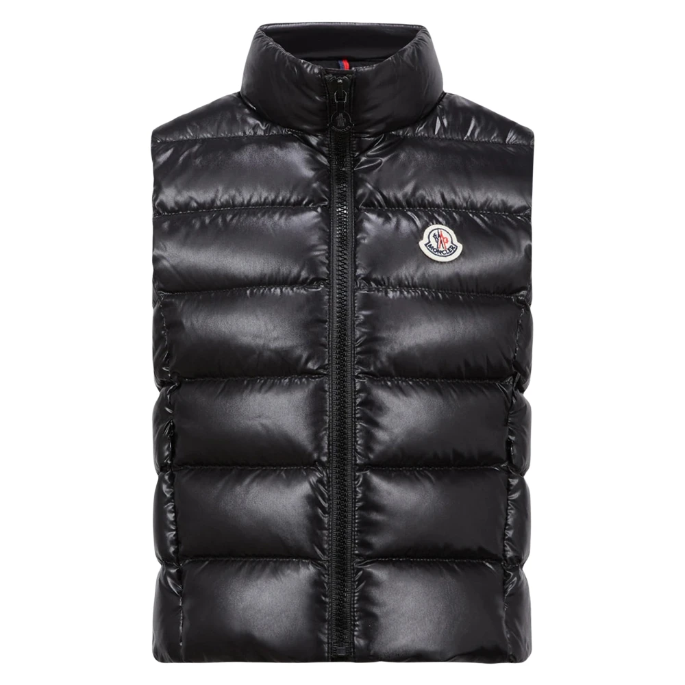Moncler Girls Black Down Padded Ghany Gilet - Waistcoats - 4 Y - Kids