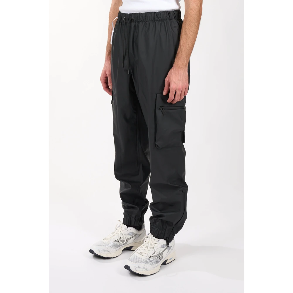 Rains Utility Cargo Broek met Elastische Taille Black Heren