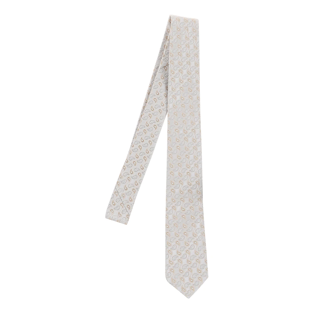 ETRO Elegante Zijden Stropdas voor Heren Beige Heren