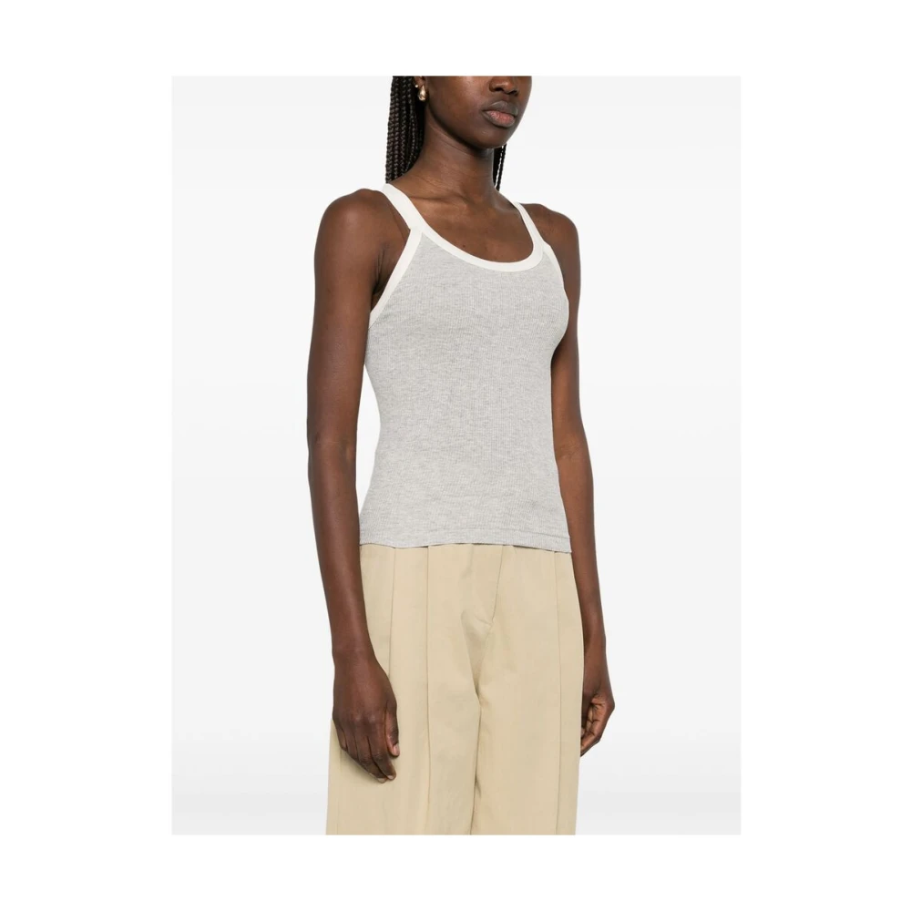 Re Done Grijze Racerback Tank Top Gray Dames