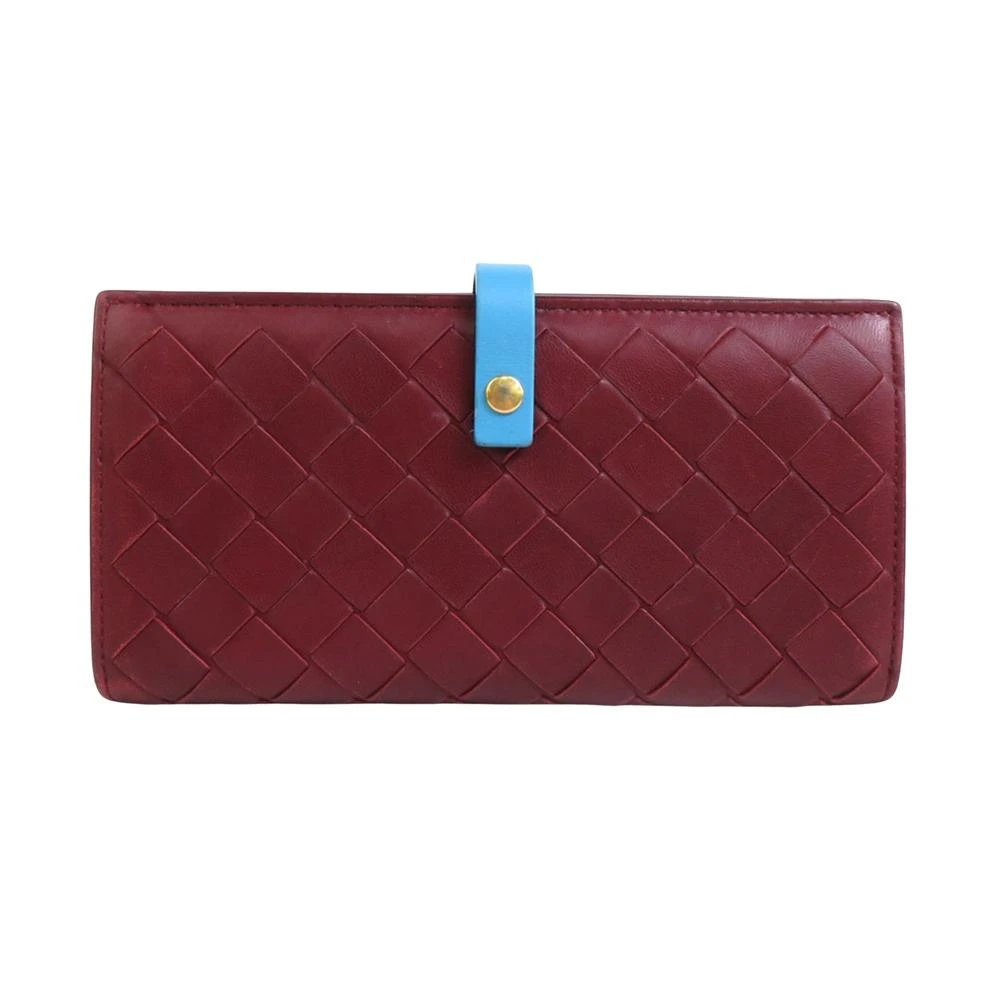 Gebrauchte Intrecciato Leder Brieftasche Rot - Bottega Veneta Vintage - Modalova