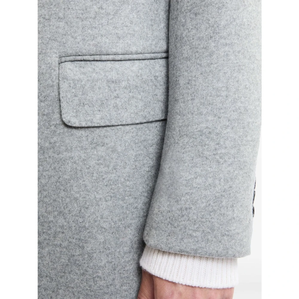 Fay Wollen jas met opstaande kraag Gray Heren