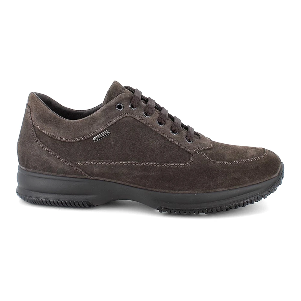 Igi&Co Bruine Gore-Tex Leren Sneakers Heren Schoenen