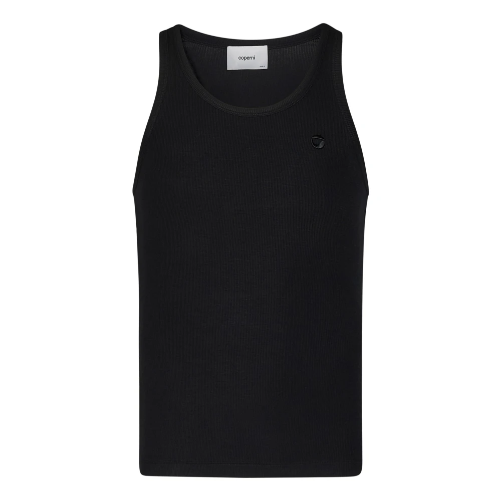 Coperni Zwarte Geribbelde Tanktop voor nen Black