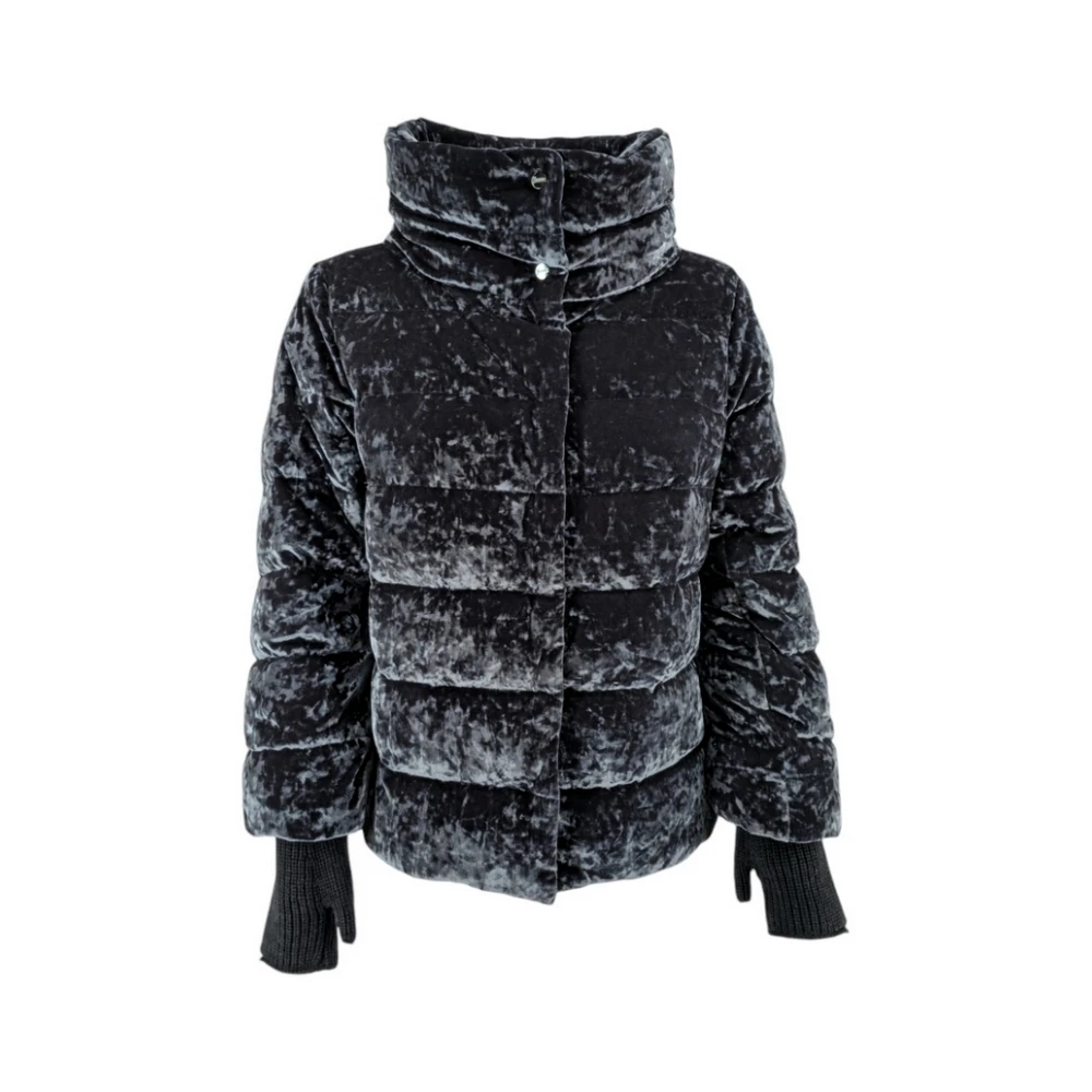 Herno Grijze Velvet Bomberjas Gray Dames