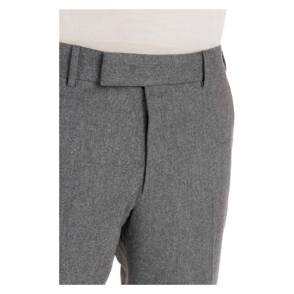 PT Torino Grijze op maat gemaakte broek ritssluiting Gray Heren