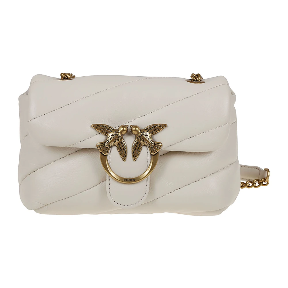 Pinko Women's White Quilted Cross Body Shoulder Bag