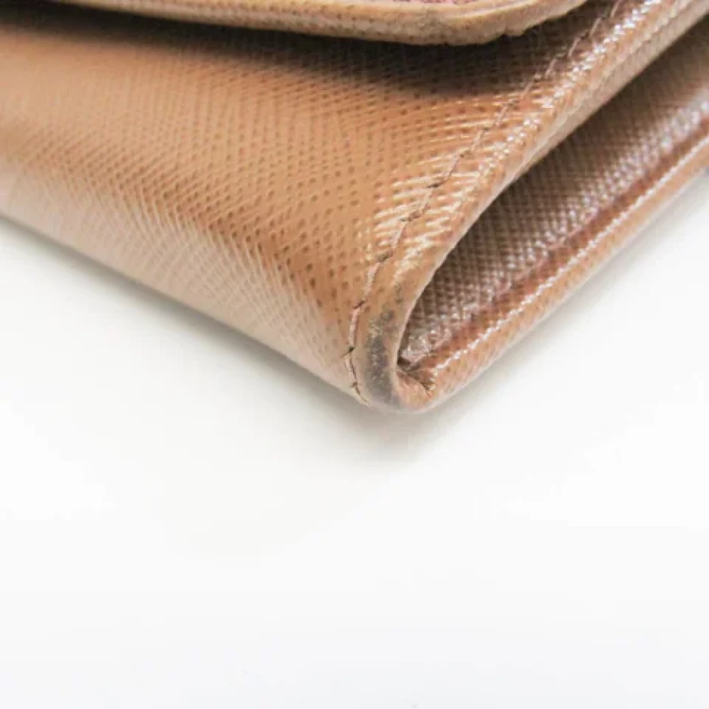 Prada Vintage Pre-owned Leather wallets Brown Dames