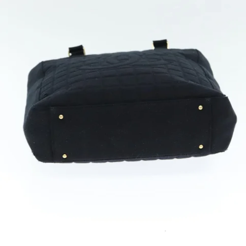 Chanel Vintage Pre-owned Cotton totes Black Dames