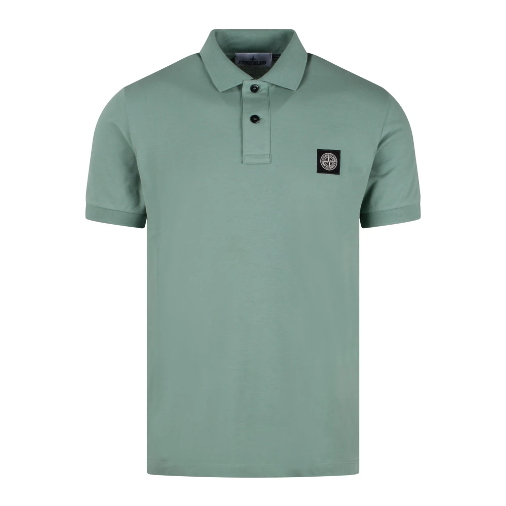 Stone Island Slim Fit Polo Shirt Katoen Ss25 Green Heren