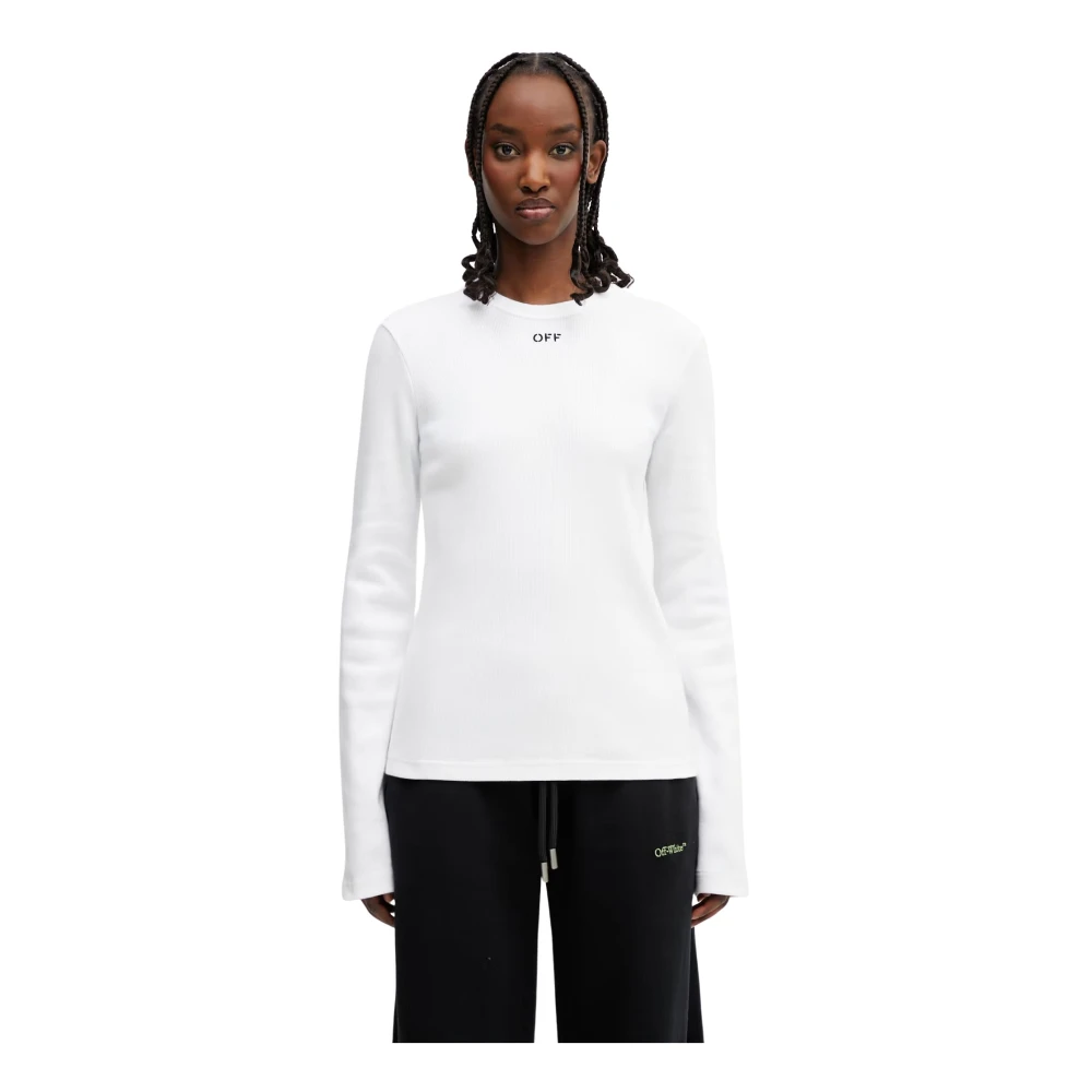Off White Donna Bianco Off Top, L, New,