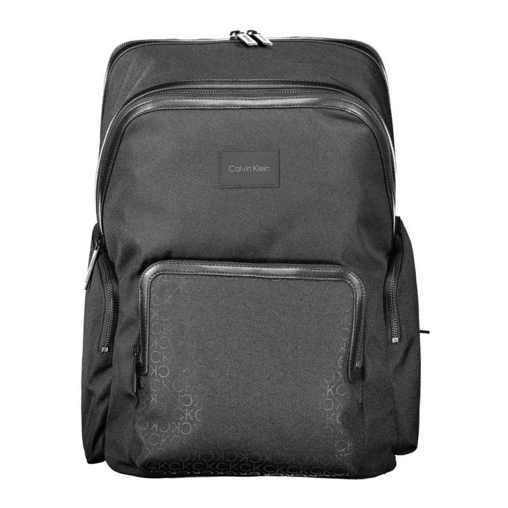 Calvin Klein Zwarte heren rugzak met laptopvak Black Heren