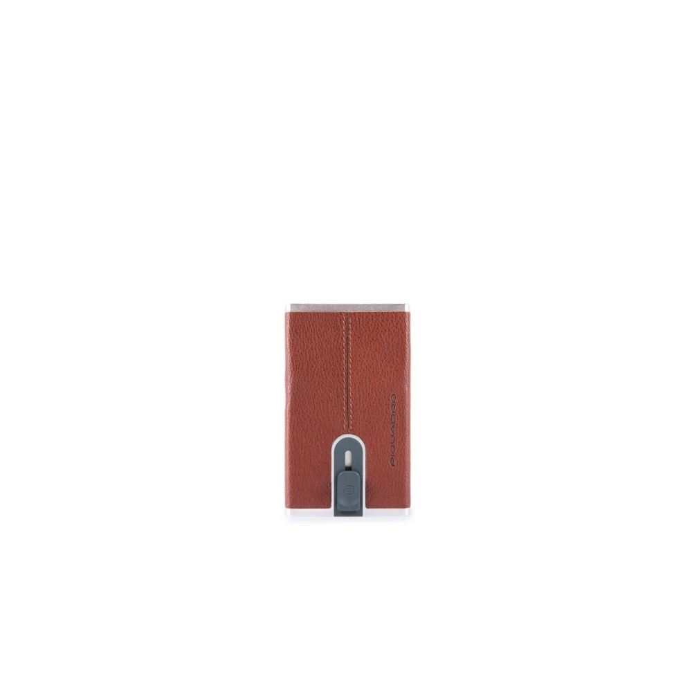 Piquadro Bruine kaarthouder portemonnee Unisex Brown Heren