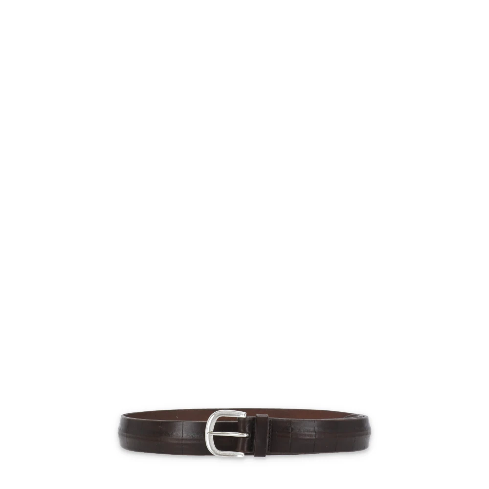 Orciani Bruin Gladleren Heren Riem Brown Heren