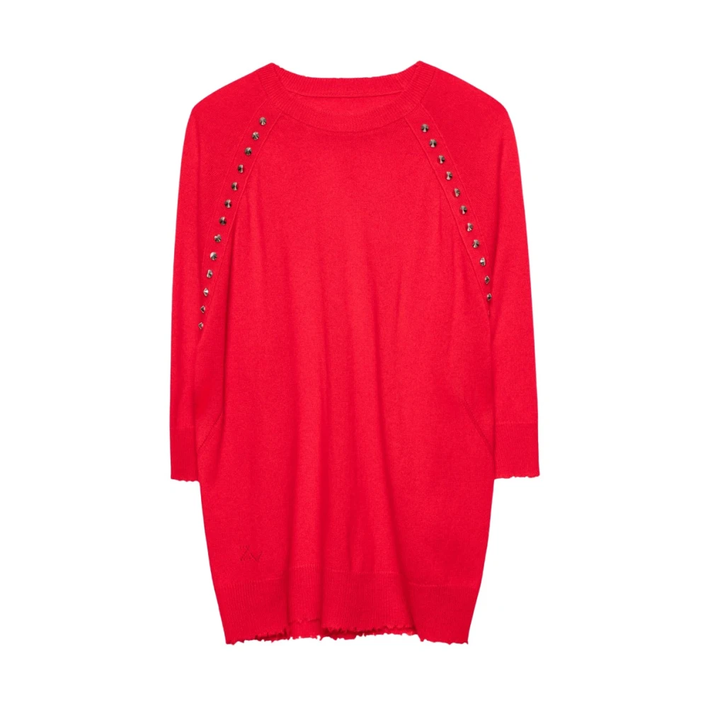 Zadig & Voltaire Breigoed Fierce Red Cashmere Sweater Red Dames