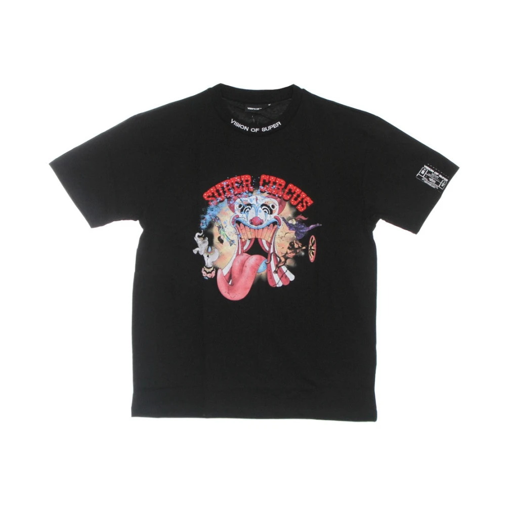 Vision OF Super Zwarte Tongue Print Tee Korte Mouw Black Heren