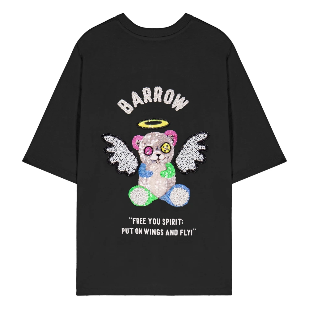 Barrow Stijlvolle T-shirts en Polos met Juweelborduurwerk Black Heren