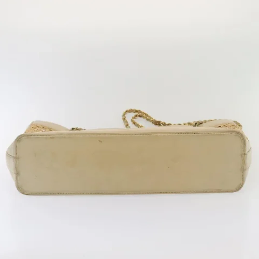 Chanel Vintage Pre-owned Fabric totes Beige Dames