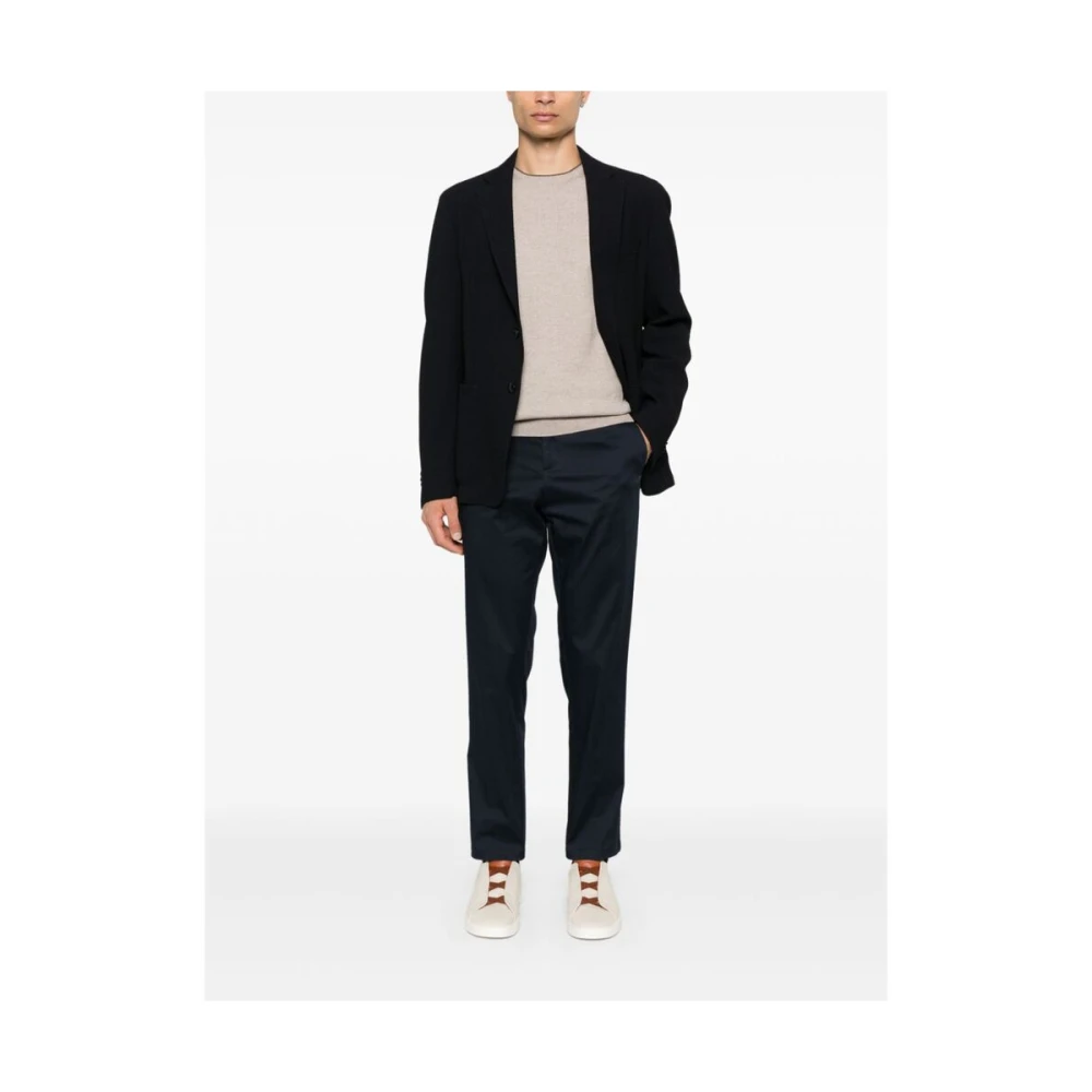 La Fileria Beige Wol Crew Neck Sweater Beige Heren