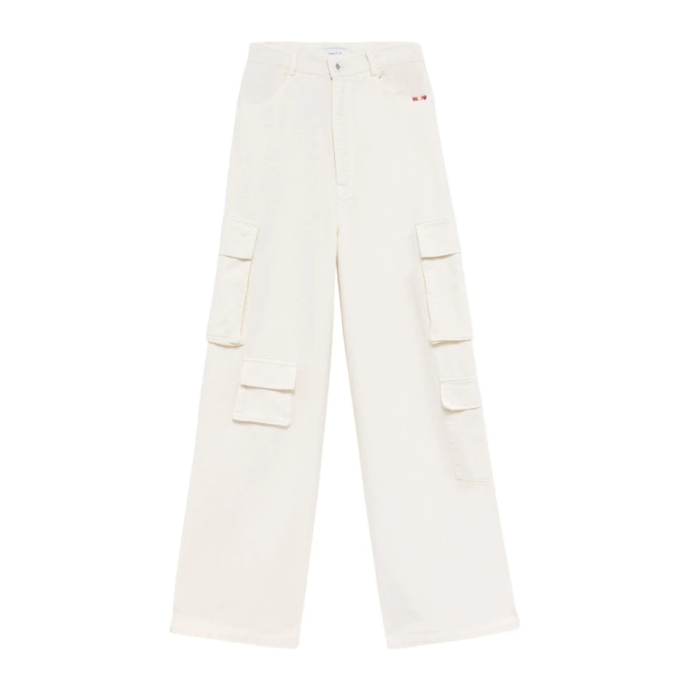 Amish Witte Denim Jeans White Dames