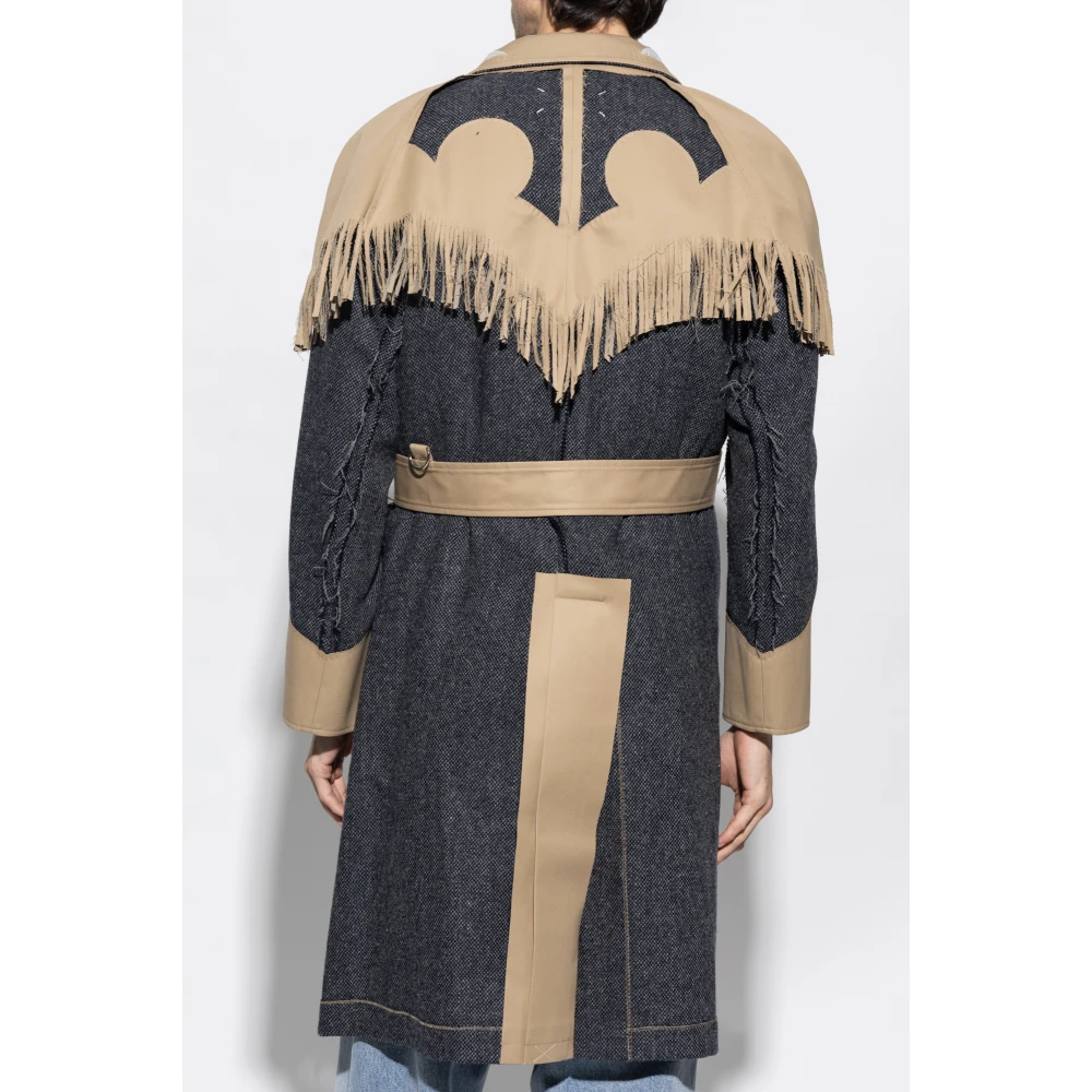 Maison Margiela Jas in contrasterende stoffen Blue Heren