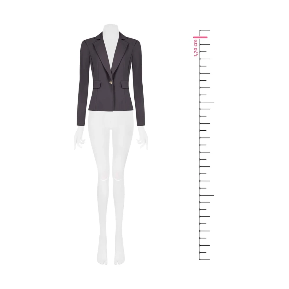 RINASCIMENTO Aansluitend Blazer Jas Herfst Winter 2024 25 Brown Dames