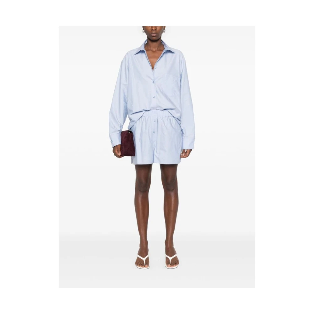 Andamane Blauw Katoenen Shirt en Shorts Set Blue Dames