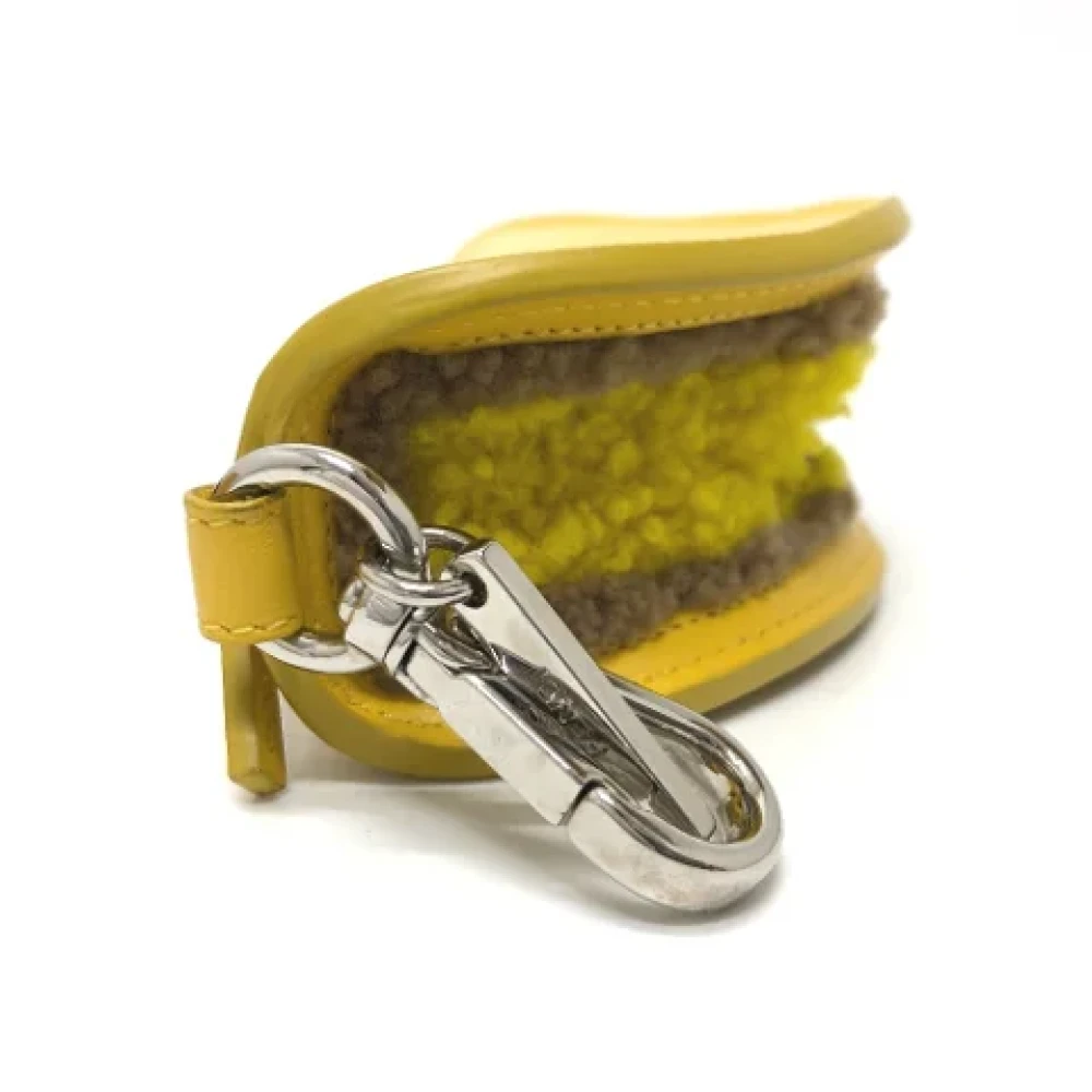 Fendi Vintage Pre-owned Leather key-holders Yellow Dames