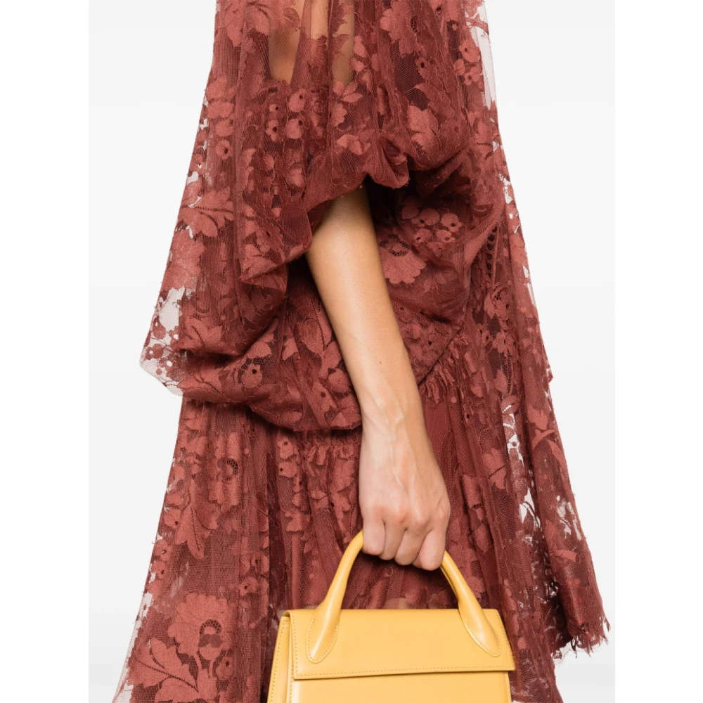 Zimmermann Bloemen Kant Mini Jurk Brown Dames
