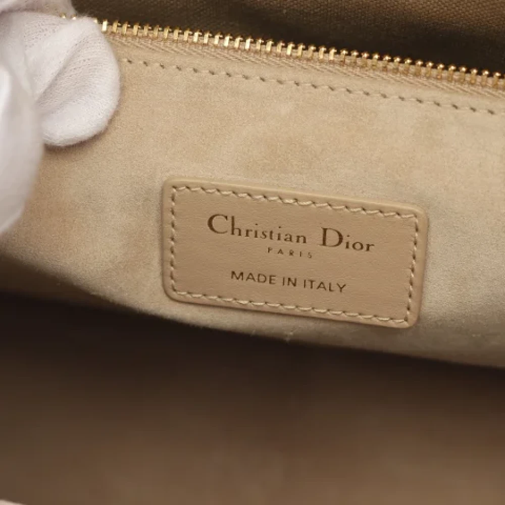 Dior Vintage Pre-owned Leather dior-bags Beige Dames