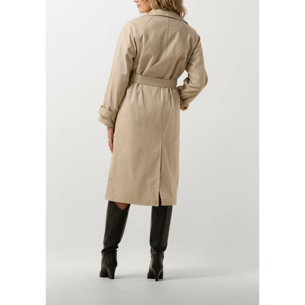 Y.A.S Beige Trench Coat Yasteronimo Stijl Beige Dames