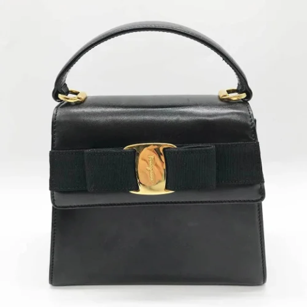Salvatore Ferragamo Pre-owned Fabric handbags Black Dames