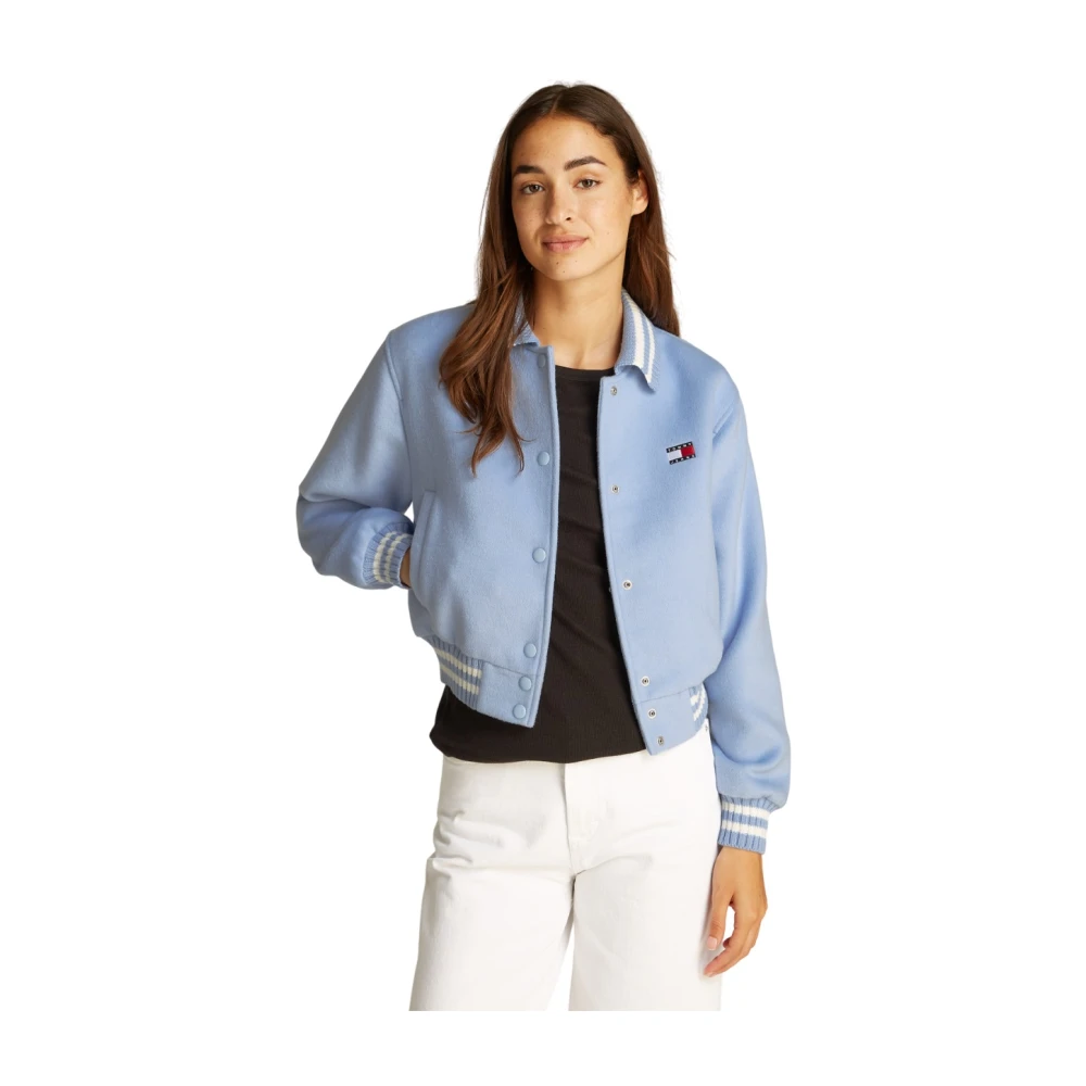 Tommy Jeans Heldere Blauwe Bomberjack Blue Dames