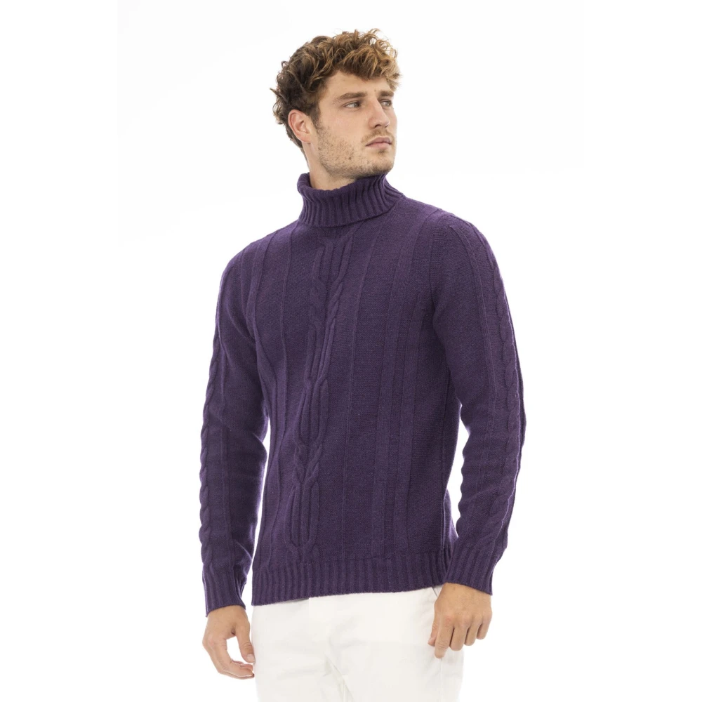 Alpha Studio Trui Lange Mouwen Regular Fit Purple Heren