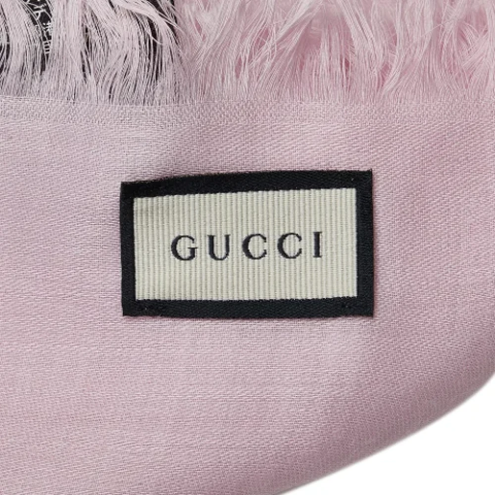 Gucci Vintage Pre-owned Wool scarves Pink Dames