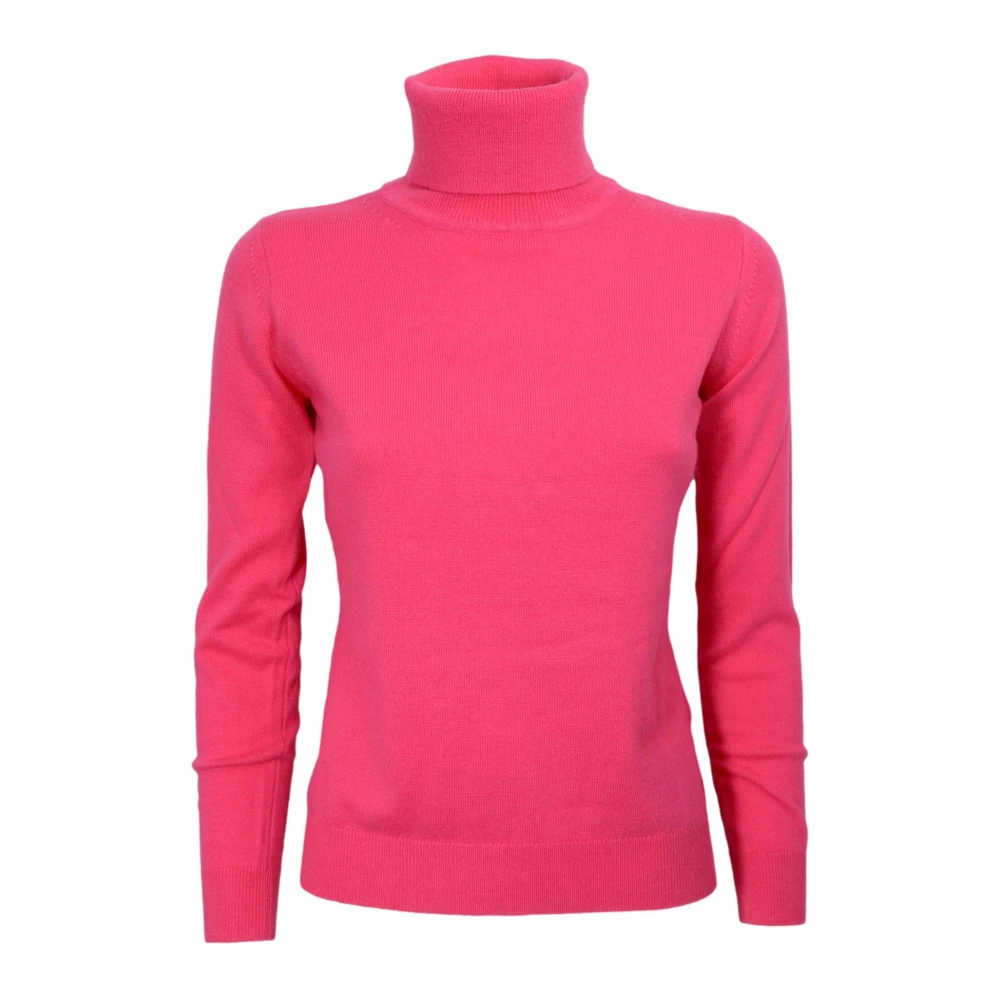 Cashmere Company Women's Pink Classic Turtleneck - Turtlenecks - Xs - Knitwear