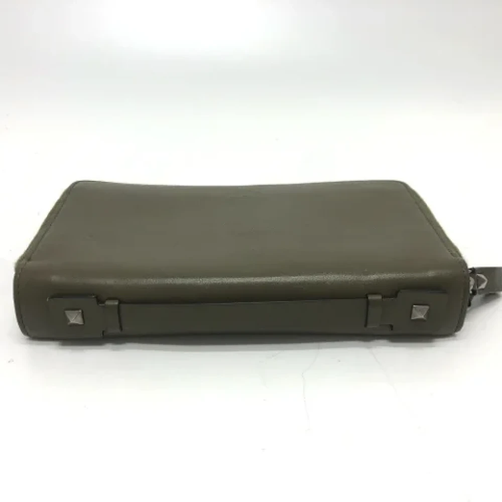 Valentino Vintage Pre-owned Leather wallets Green Dames