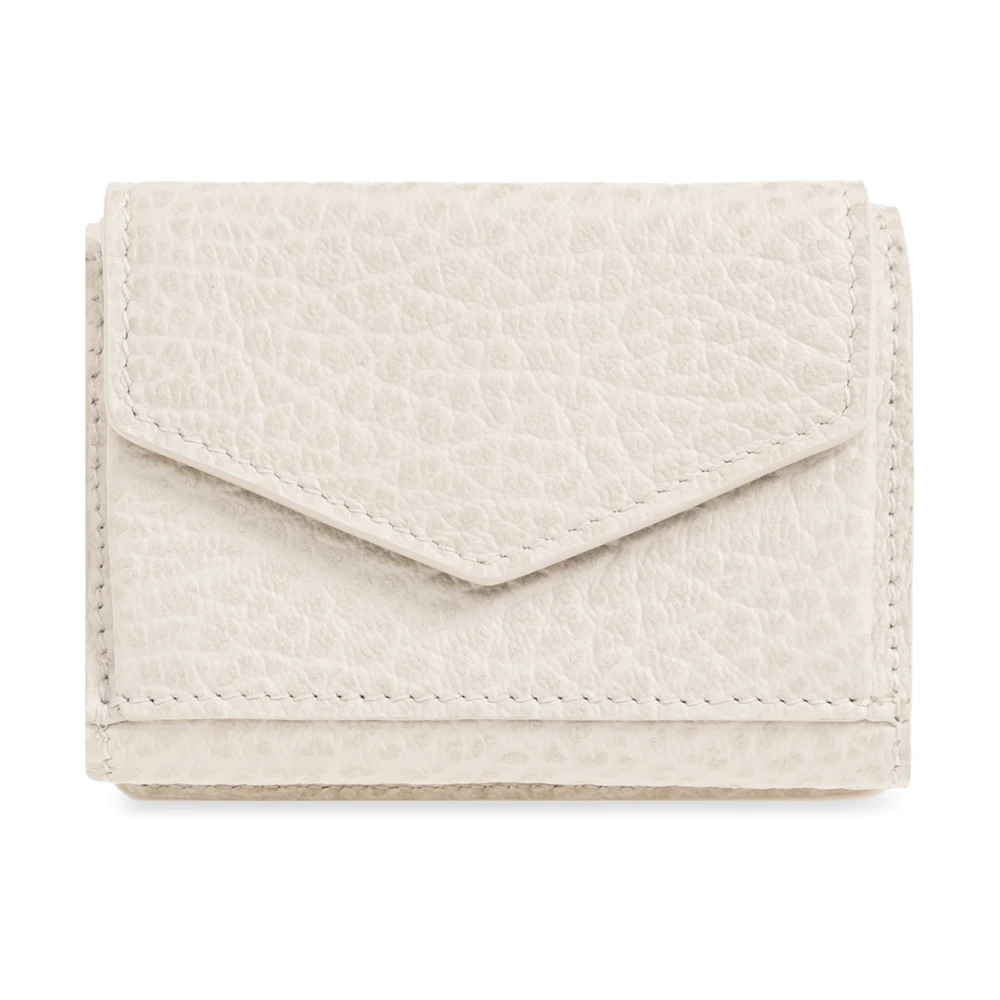 Maison Margiela Leren portemonnee Beige Unisex