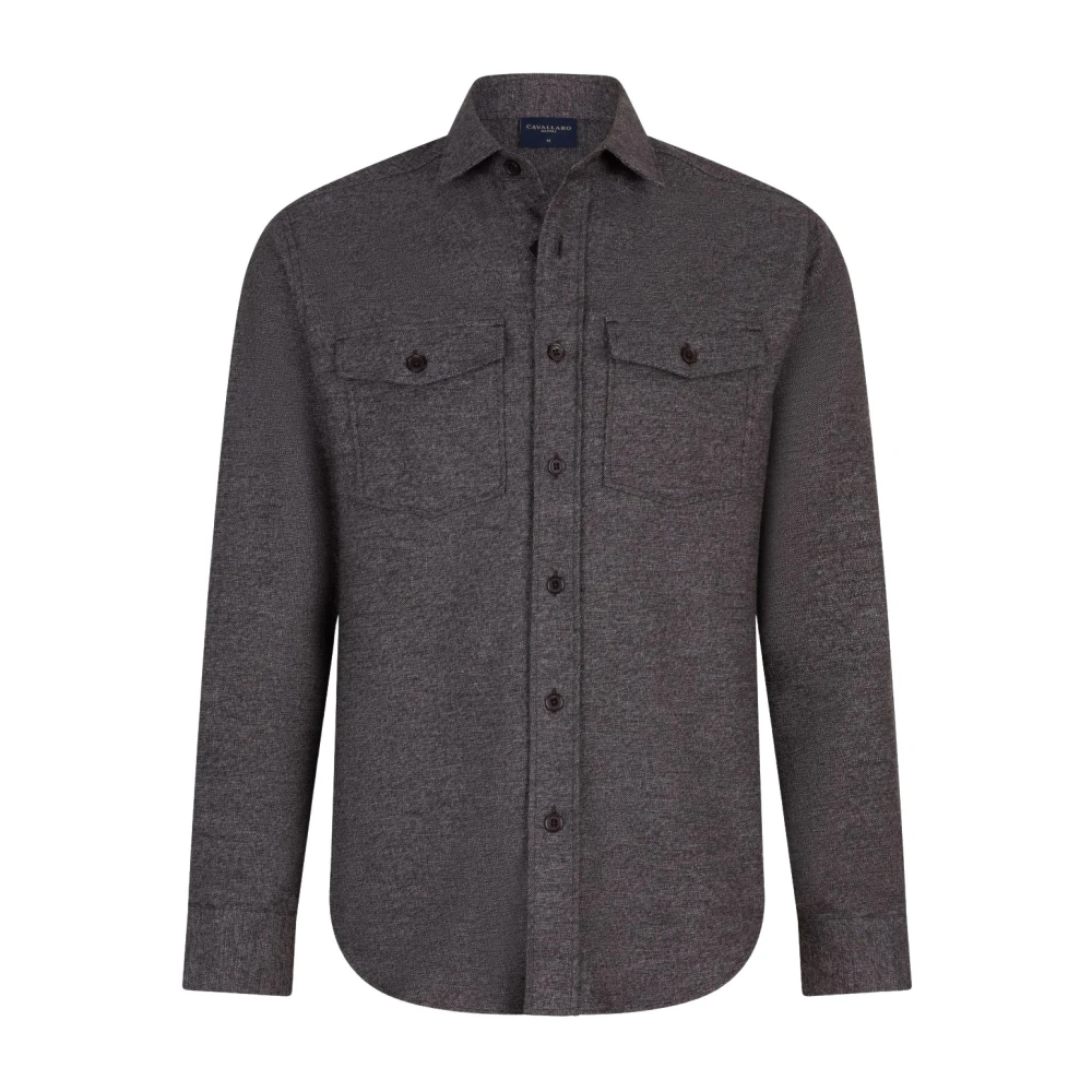 Cavallaro Stijlvol Castinio Overshirt Brown Heren